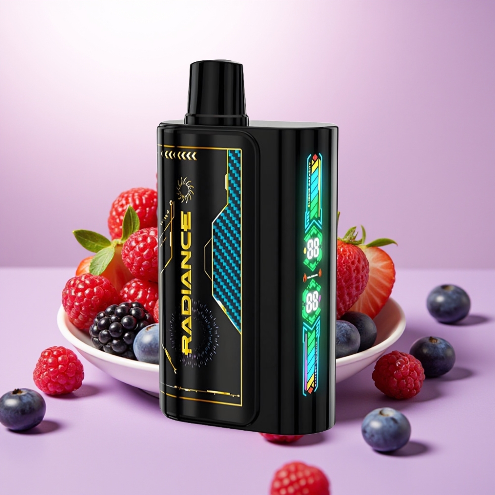 JNR Radiance 31000 Puffs Desechable Vape BAYAS MIXTAS – 28ml, Pantalla Animada, Batería Recargable 950mAh
