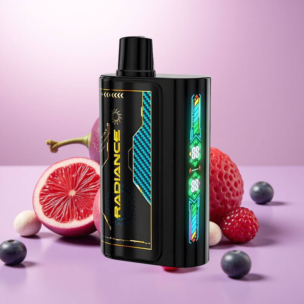 JNR Radiance 31000 Puffs Vape Desechable CEREZA COLA REFRESCANTE – 28ml, Pantalla Animada, Batería 950mAh, Tipo-C, 2% Nicotina
