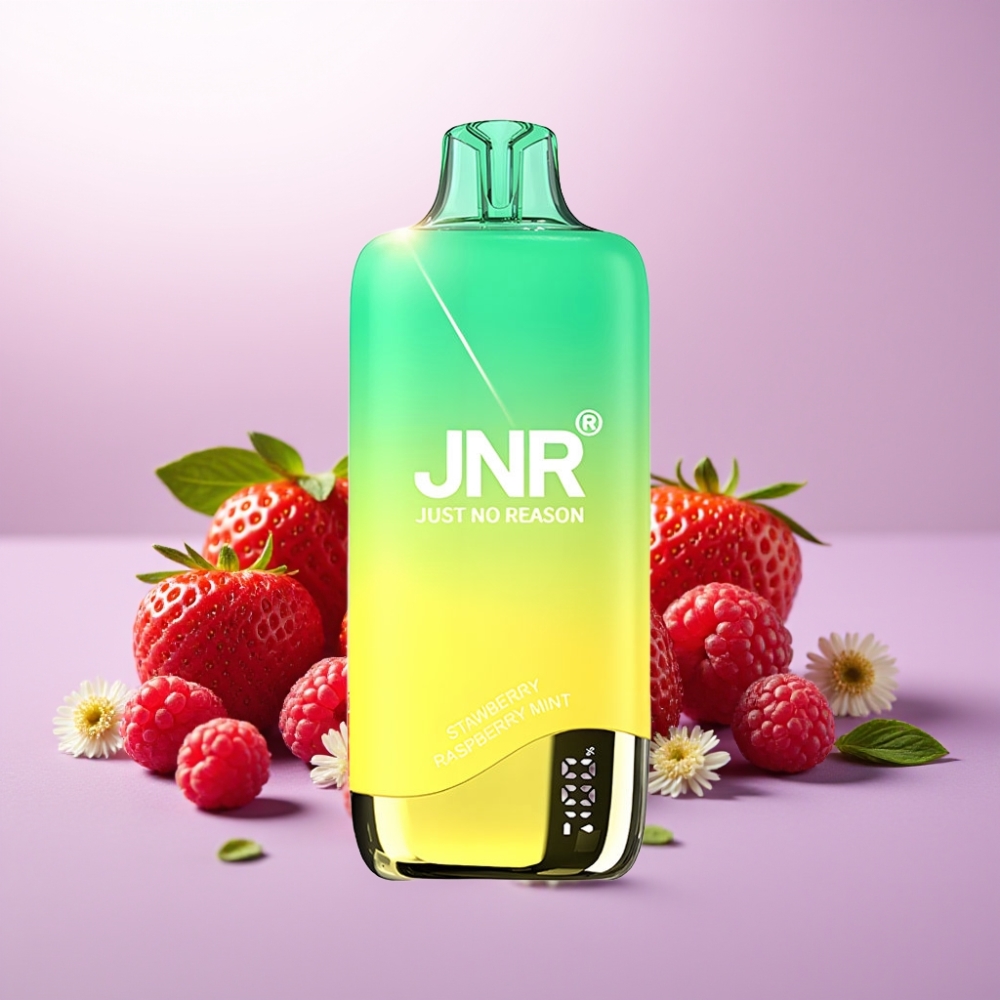 JNR Rainbow 10500 Puffs Vape Desechable Fresa Frambuesa Menta - 18ml, 600mAh, Tipo-C