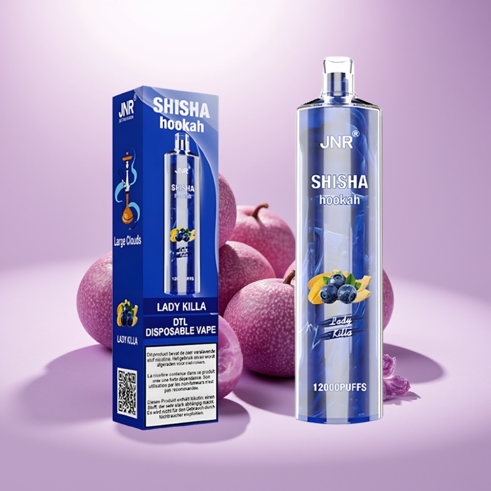 JNR Shisha Hookah 12000 Puffs Vape Desechable Asesina Femenina – 24ml, 750mAh, Tipo-C