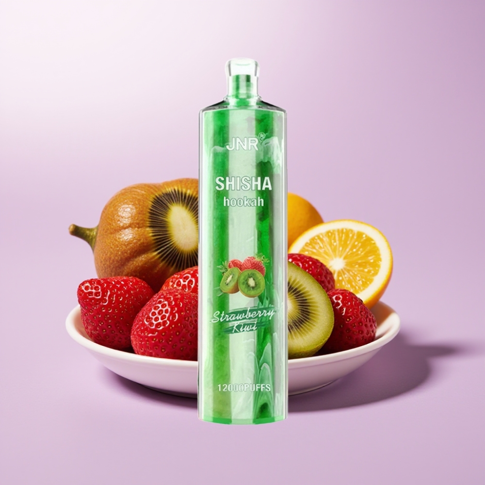 JNR Shisha Hookah 12000 Puffs Vape Desechable Fresa Kiwi - 24ml, 750mAh, Tipo-C