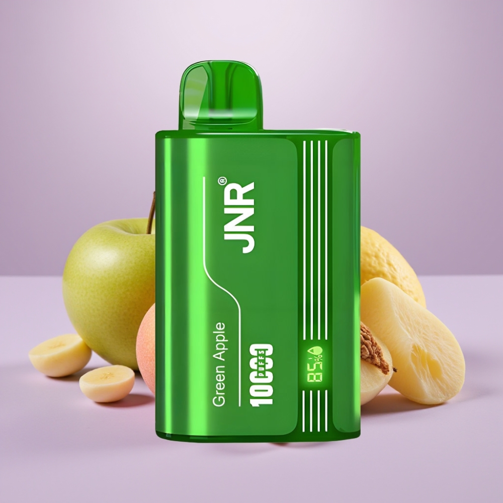 JNR Tank 10000 Puffs Vape Desechable Manzana Verde Durazno Pera con Pantalla Digital y Carga Rápida Type-C