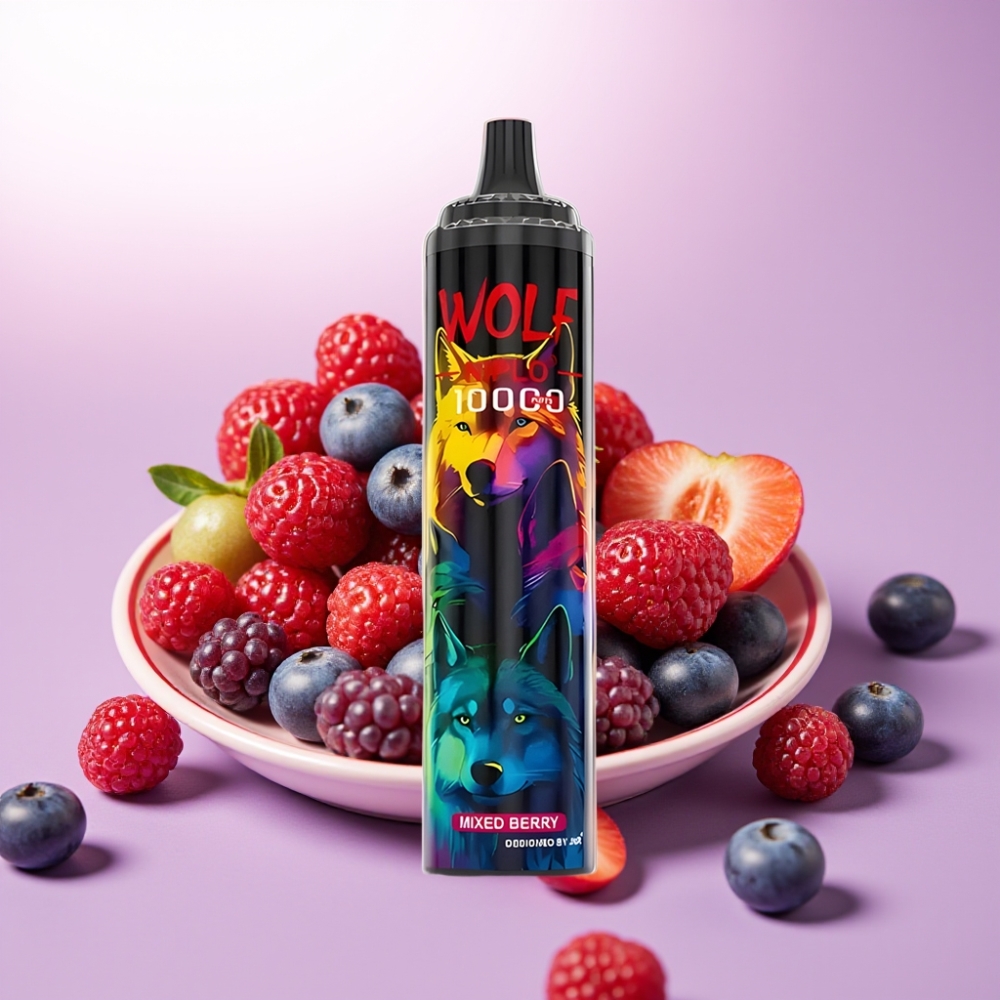 JNR Wolf Niplo 10000 Puffs Vape Desechable Baya Mixta - 20ml, 650mAh, Tipo-C