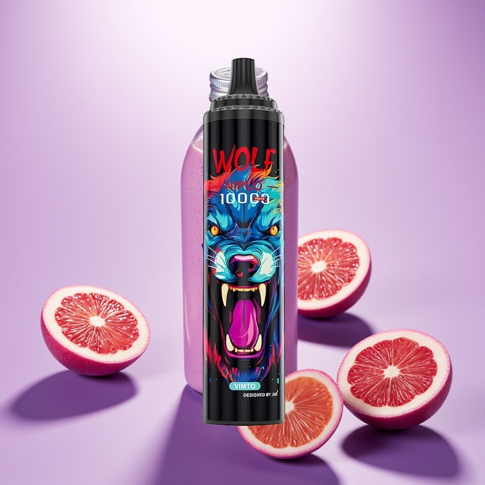 JNR Wolf Niplo 10000 Puffs Vape Desechable Sabor Vimto – 20ml, 5% Nicotina, Carga Rápida Type-C