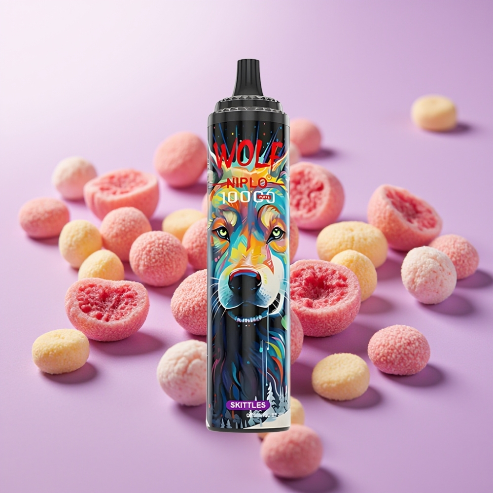 JNR Wolf Niplo 10000 Puffs Vape Desechable Skittles – 20ml, 1.0 Ohm, Tipo-C