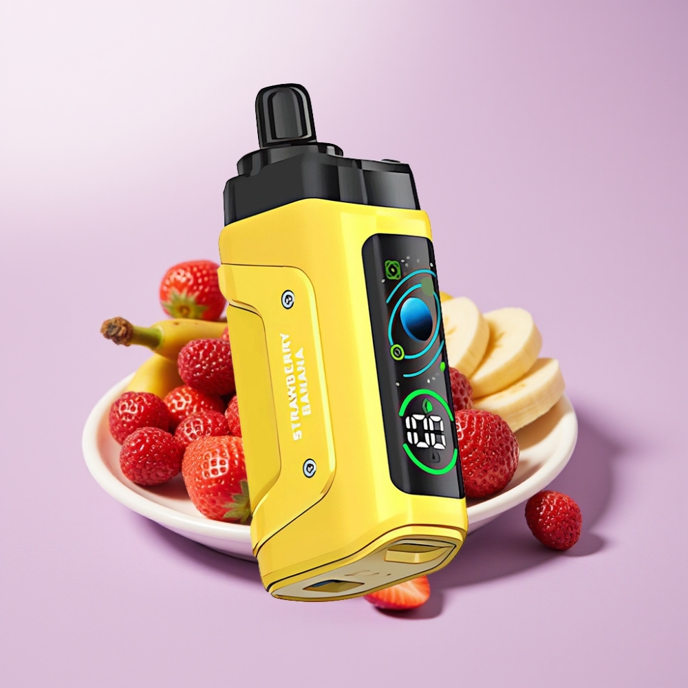 Razz Bar 45000 Puffs Desechable Fresa Plátano con Batería Recargable Tipo-C y Flujo de Aire Ajustable