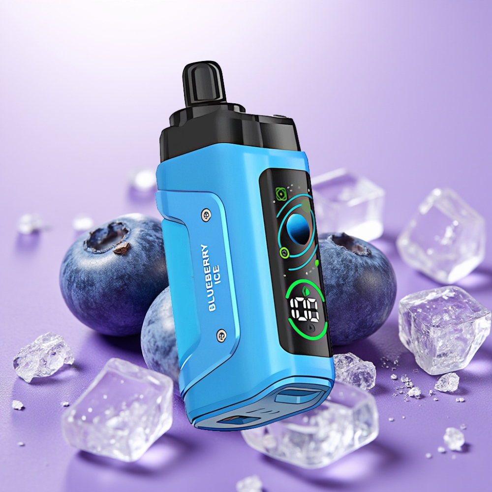 Razz Bar 45000 Puffs Desechable Vape Blueberry Ice con Bobina Mesh 1.0 Ohm y Flujo de Aire Ajustable
