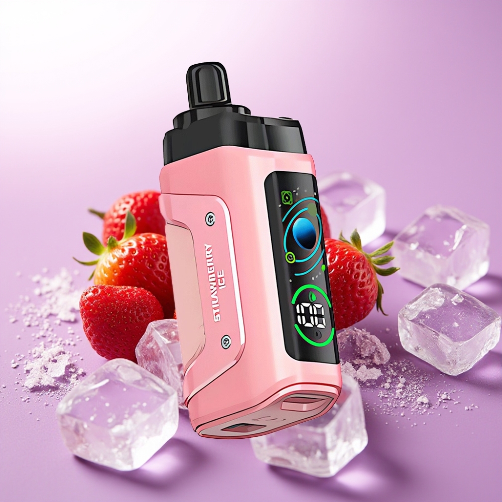 Razz Bar 45000 Puffs Vape Desechable Fresa Helada con Bobina Mesh 1.0 Ohm y Batería 650 mAh Recargable