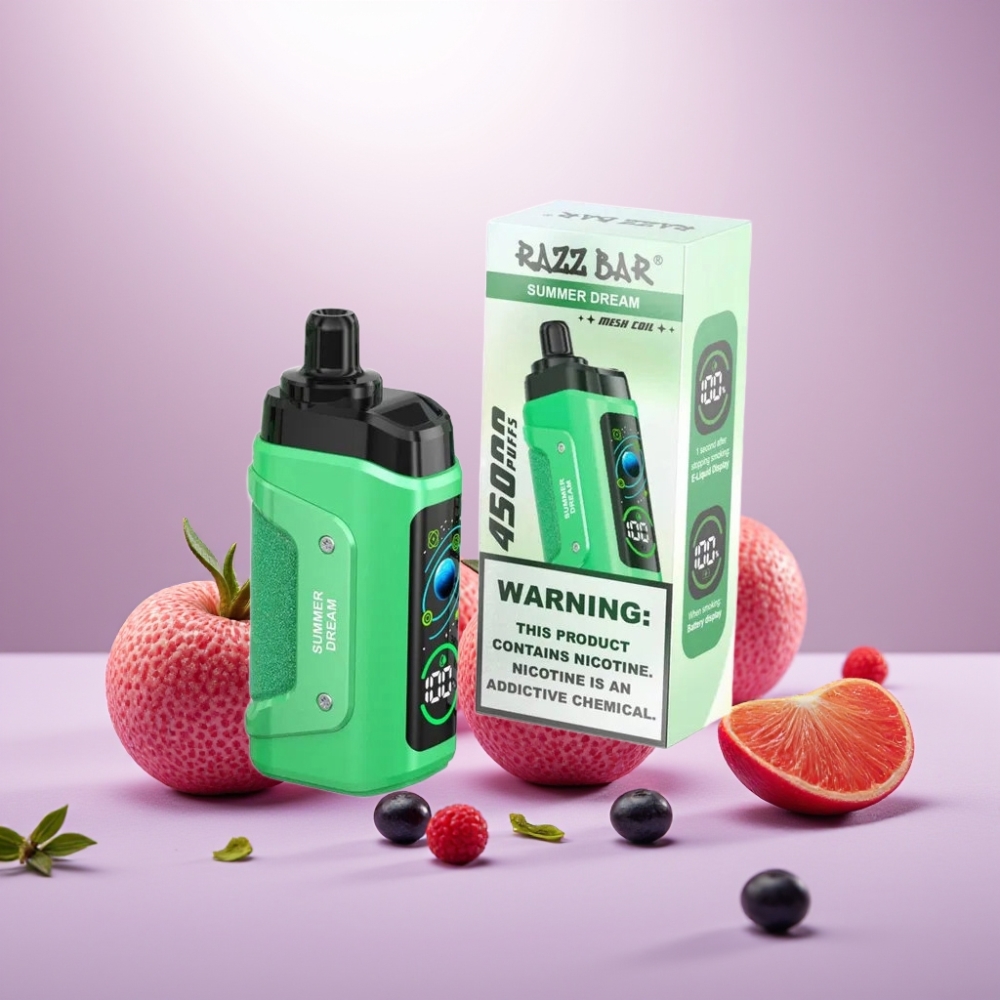 Razz Bar 45000 Puffs Vape Desechable Sueño de Verano con Batería 650 mAh y Resistencia Mesh 1.0 Ohm